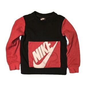 Nike  Boys Crew Neck Sweatshirt  Kids Size 5 Red‎ And Black Pocket